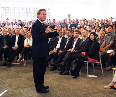 David Cameron Visits Illumina, Discusses Genomics 